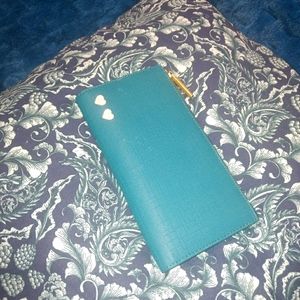 Dagne Dover Palm Wallet w/ hearts